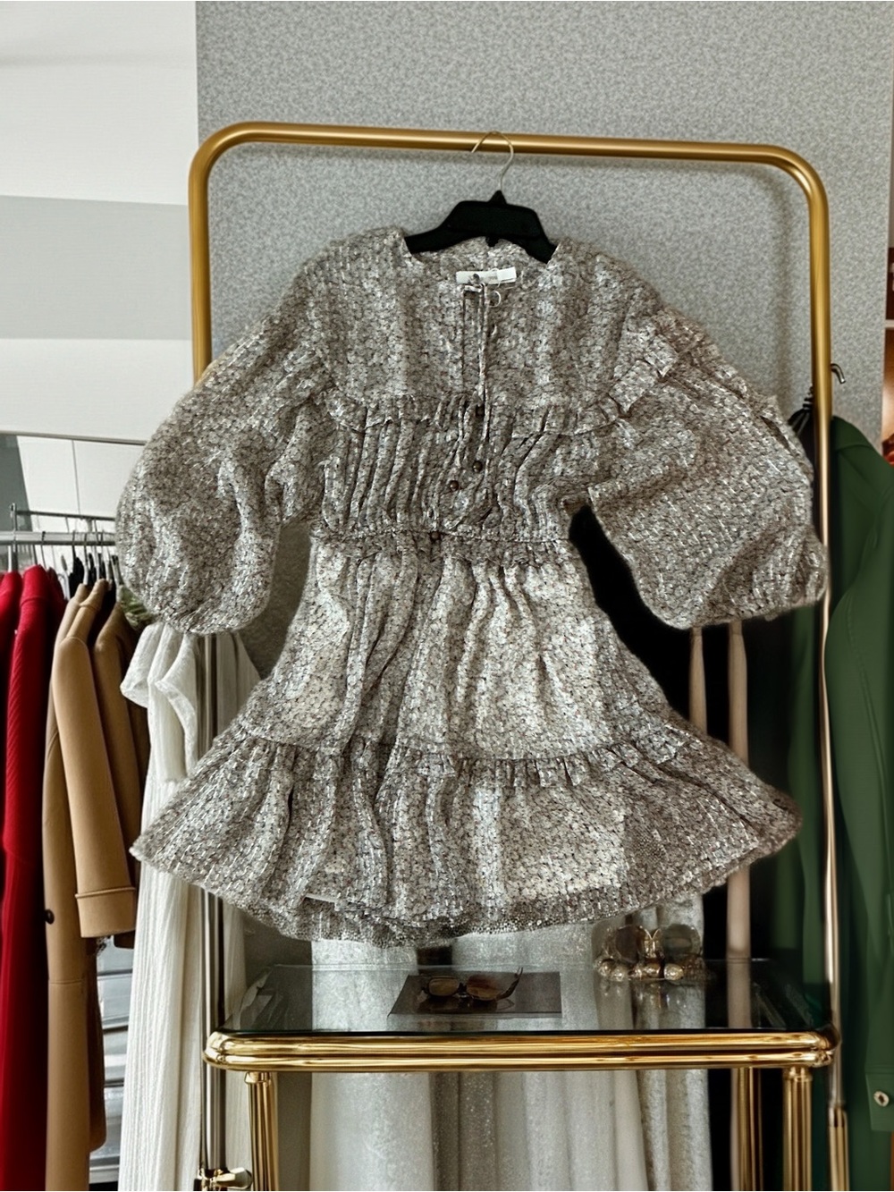 Bishop + Young Floral Smocked Mini Dress NWOT Size Small